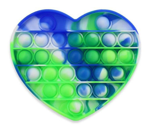 Picture of POP UP FIDGET HEART BLUE/GREEN